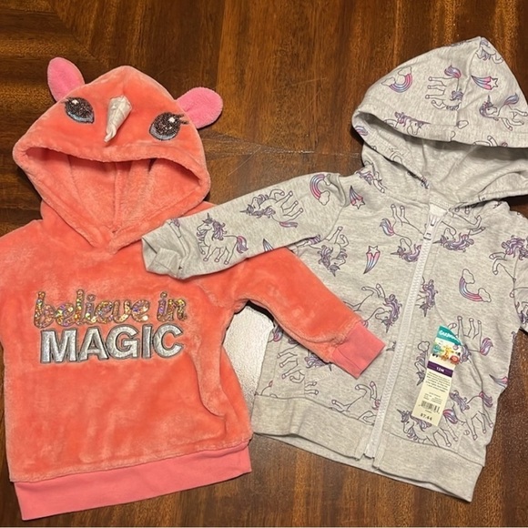 Two 12M Unicorn Jackets & 1 Unicorn Onesie - Picture 3 of 16